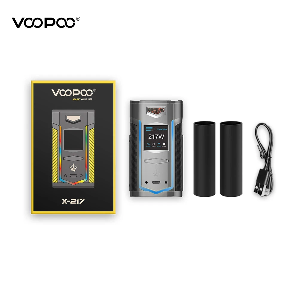 Оригинальная коробка VOOPOO X217 TC Mod 217W электронная сигарета Vape GENE.FAN чип TFT IPS HD экран