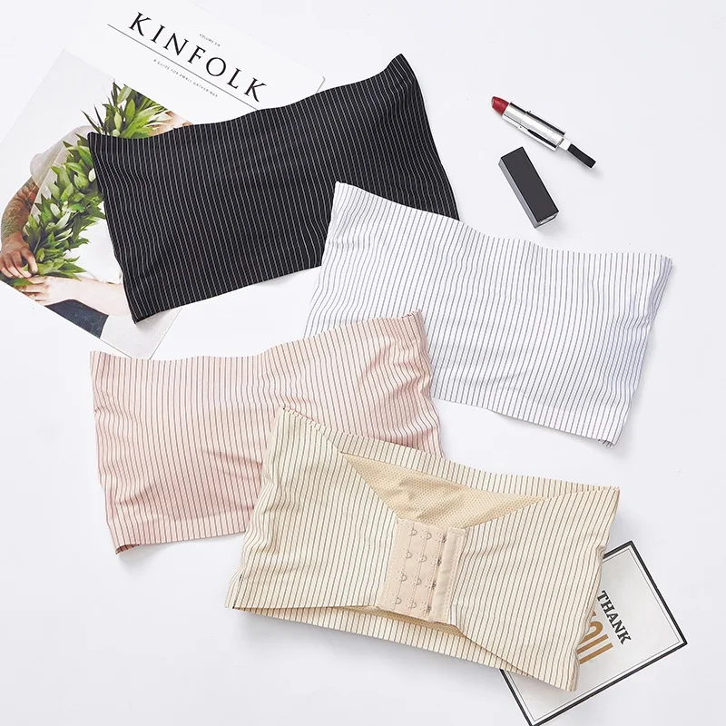 Summer Women Sexy Bra Casual Tank Top Sexy Wrapped Chest Bras Strapless Crop Tops