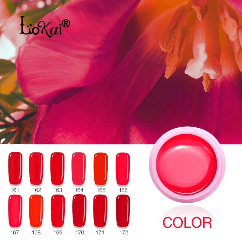 Lokai 6 мл классический красный набор гель-лаков для ногтей отмачиваемый УФ-Гель-лак