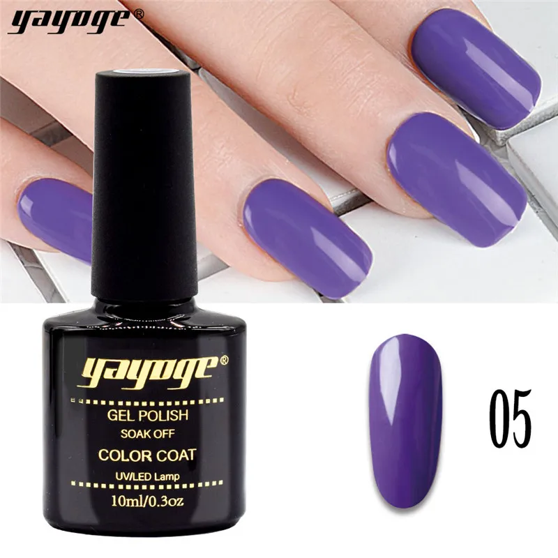 lavender 5 YAYOGE Гель-лак для ногтей 10 мл/0,3 унций 122 цветов УФ-Гель-лак продукт безвкусный большой емкости стойкий гель для ногтей - Цвет: lavender 5