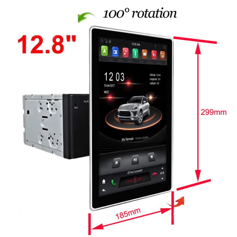 12 8 'ƈDIN AHD 960P Android 1 автомобильный Радио Мультимедиа gps стерео плеер для