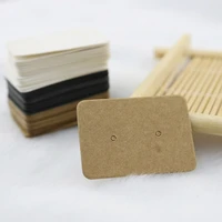 jewelry earrings card 500pcslot thick kraft paper jewelry ear studs hand tags rectangle clothing price tag 2 5x3 5cm
