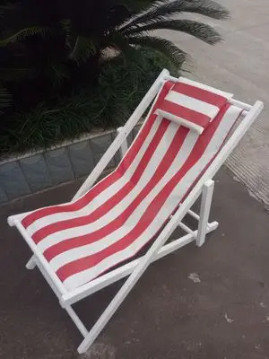 White wood Red Strip Луи модное пляжное кресло складной деревянный шезлонг Оксфорд холст сиденье стул открытый портативный полуденный отдых деревянный шезлонг - Цвет: White wood Red Strip