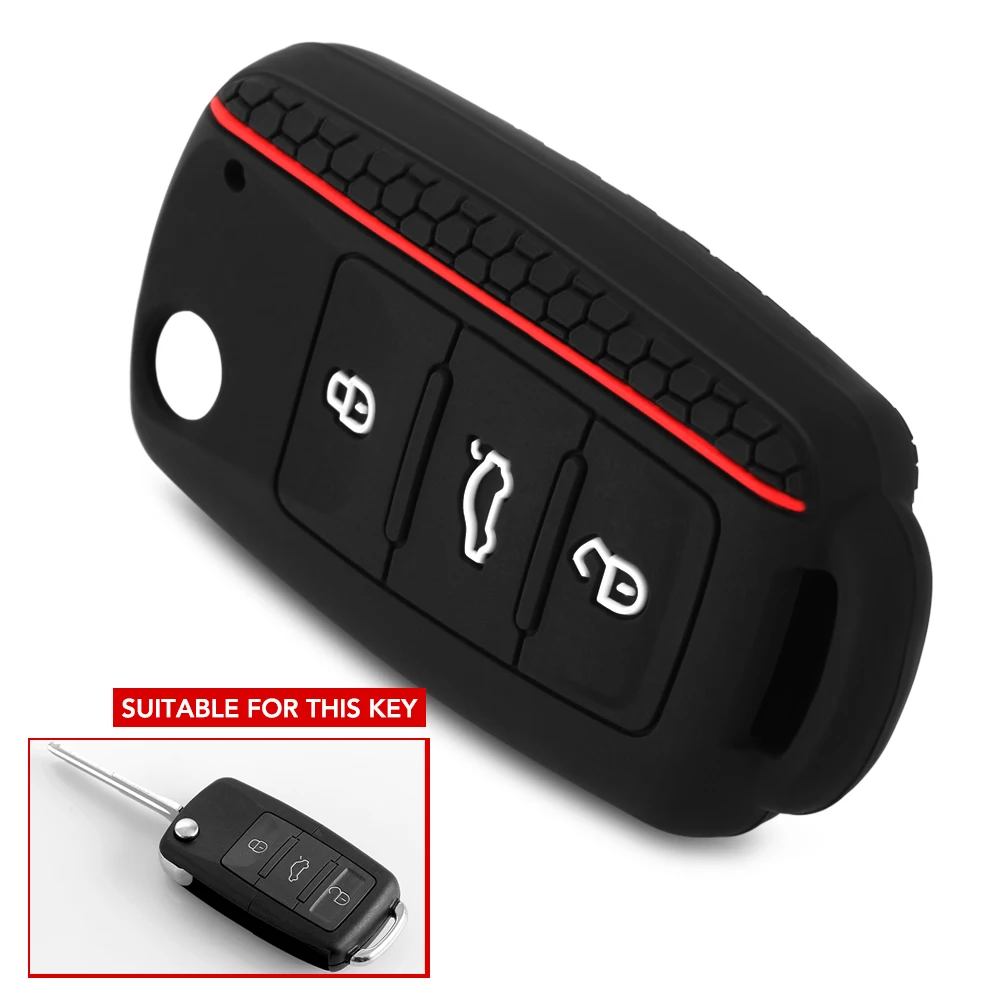 Чехол для автомобильного ключа чехол-накладка VW Golf Bora Jetta POLO GOLF Passat Skoda Octavia A5 Fabia SEAT