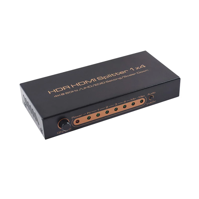 4K*2K 60Hz HDR HDMI Splitter 1*4 Full HD 1080p Video Switch Switcher Converter For Scaler Down HDTV DVD PS3 Xbox | Электроника