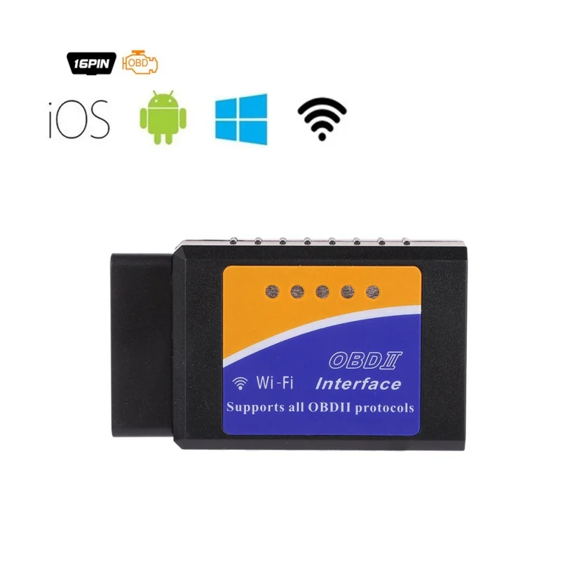 

Автомобильный диагностический сканер Elm327, Wi-Fi, OBD2, V1.5, ST чип, Elm 327, Wifi, OBD, подходит для телефона, Windows
