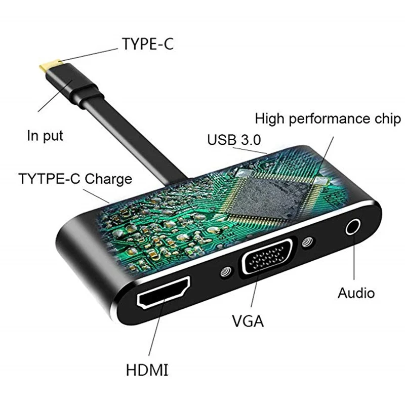Переходник usb-c/HDMI для Nintendo Switch переходник Type-C в HDMI + VGA аудио кабель USB 3 0 MacBook Pro/Smasung