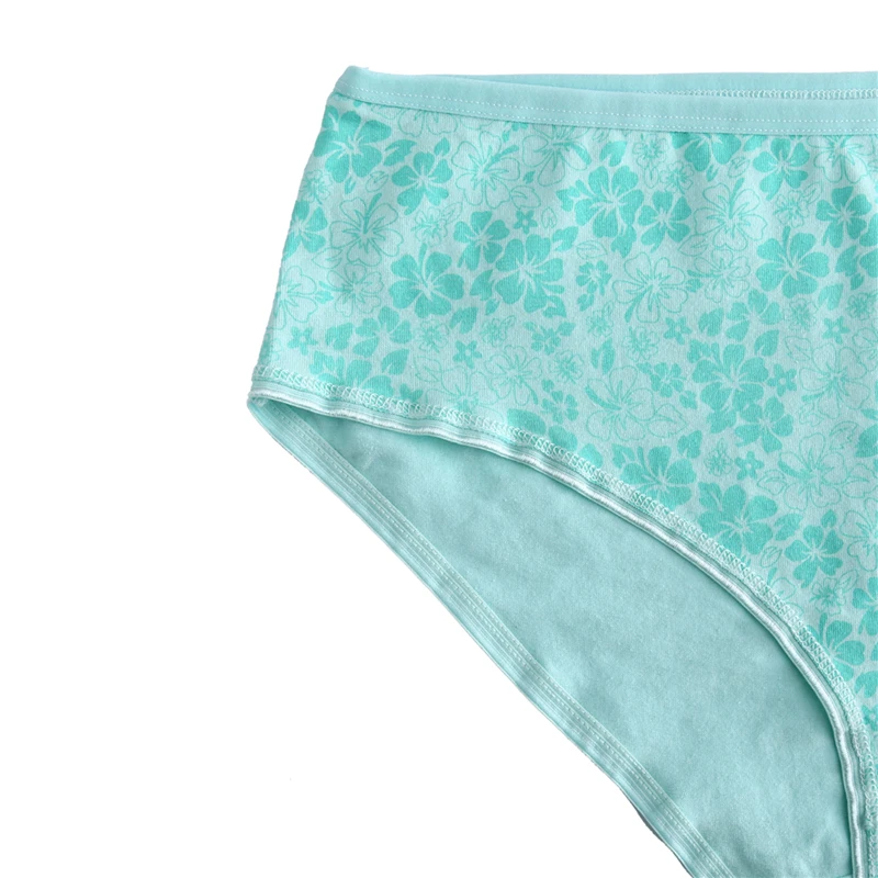 Модные женские трусы с высокой талией хлопковые большого размера принтом нижнее