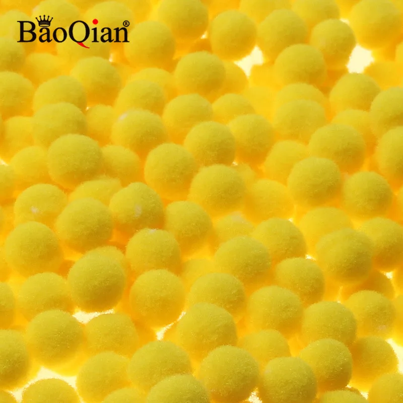 Yellow Помпоном 8/10/12/15/20 мм мягкий Pompones пушистой плюшевой ткани ремесла Сделай Сам Pom Poms мяч помпоном Свадебные украшения домашнего декора Швейные принадлежности - Цвет: Yellow