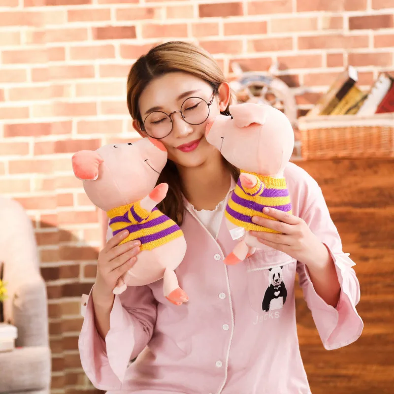 30 см Kawaii НИСИ свинка кукла поросенок Ститч свитер из мультфильма мягкого плюша