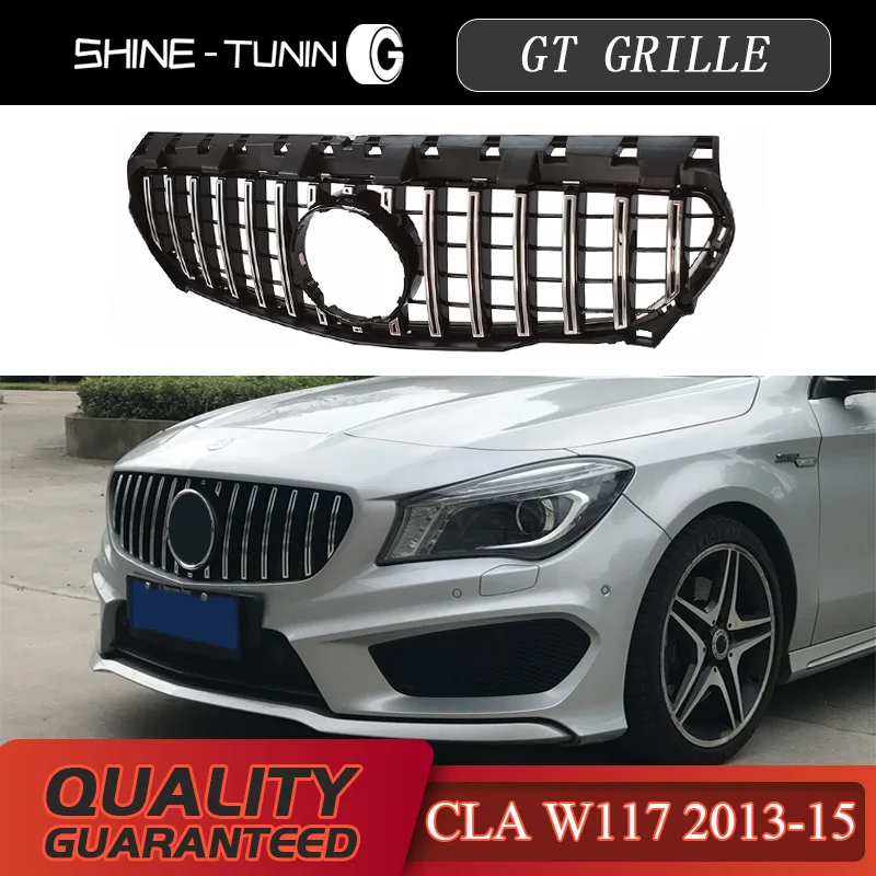 Передняя решетка подходит для нового класса CLA W117 GT GTR CLA200 CLA220 CLA260 CLA300 2013-15 без