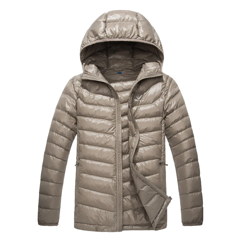 Мужская зимняя куртка на белом утином пуху Tectop 90% водонепроницаемая