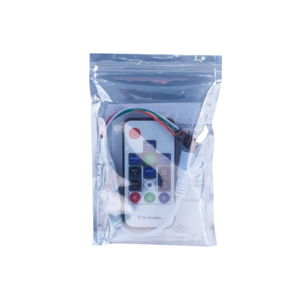 WS2811 и WS2812B DC5-12V 14 клавиш 17 без ключа rf светодиодный rgb контроллер 300 видов изменений цифровой цветной светодиодный модуль полосы пикселей
