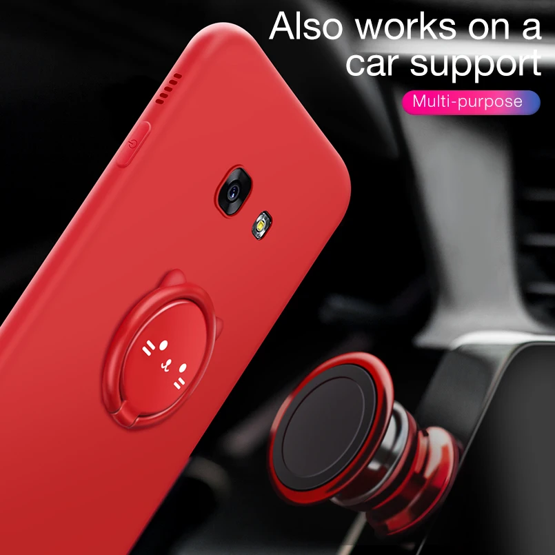 ASINA Magnetic 360 Degree Metal Ring Holder Case For Samsung Galaxy A5 2017 Cover Finger Stand S8 S9 Plus |