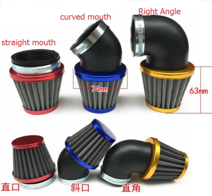 Воздушный фильтр для мотоциклов скутеров Yamaha Honda Suzuki ATV 28 мм 32 35 38 40 42 45 48 50 52 54 58 60