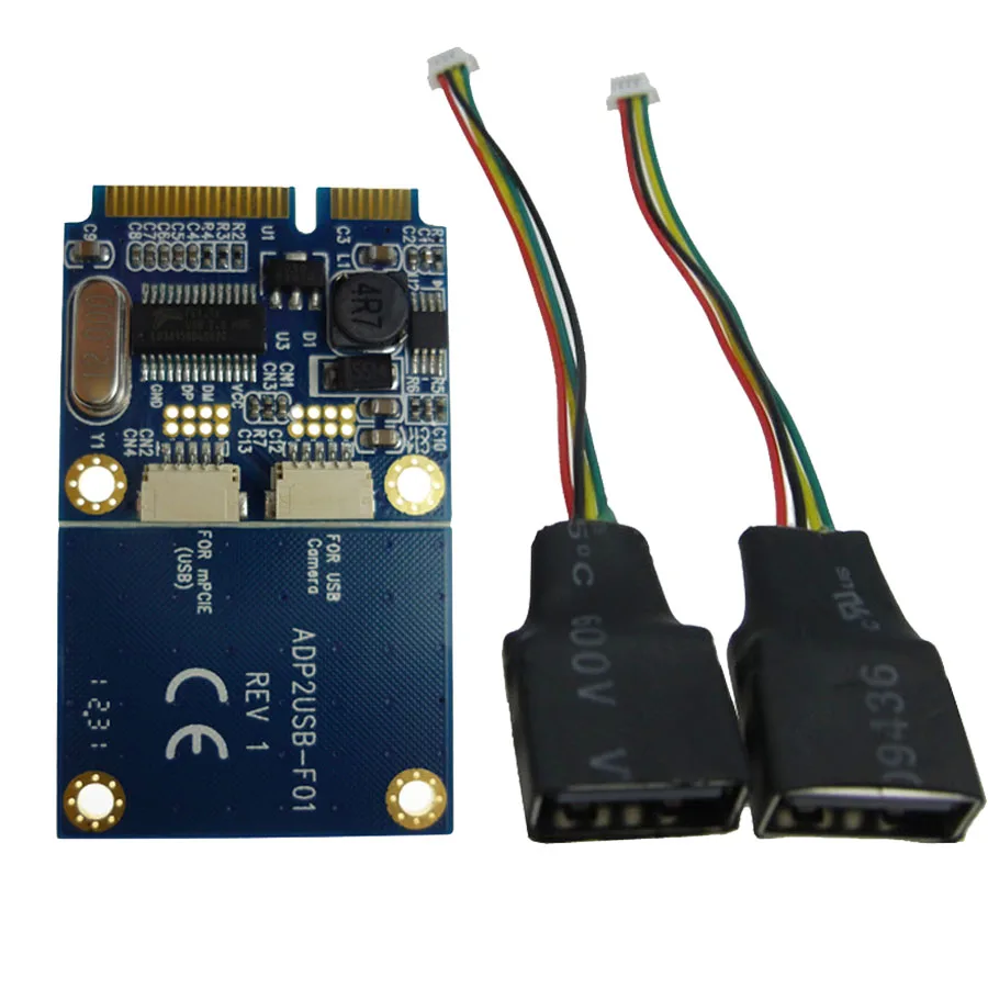 Mini PCIe PCI E к двойному USB адаптеру mpcie в 5 Pin 2 порта USB2.0 конвертерная карта ADP02401|mini