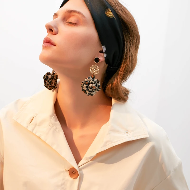 Модные темпераментные простые леопардовые Цветочные геометрические кольца