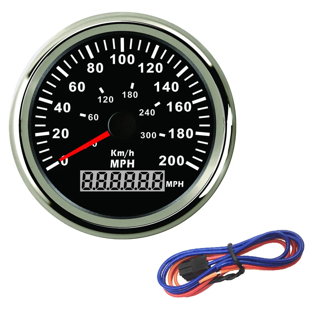 Подробная информация о 4 шт./компл. GPS 86 ммспидометр морской Авто 140 MPH 3-3/8 &quotсиний