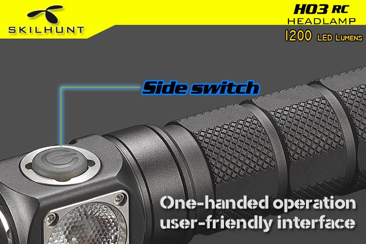Skilhunt H03 H03R H03F RC 1200 люмен холодный или нейтральный белый USB Магнитный зарядный фонарик лампа+ повязка на голову