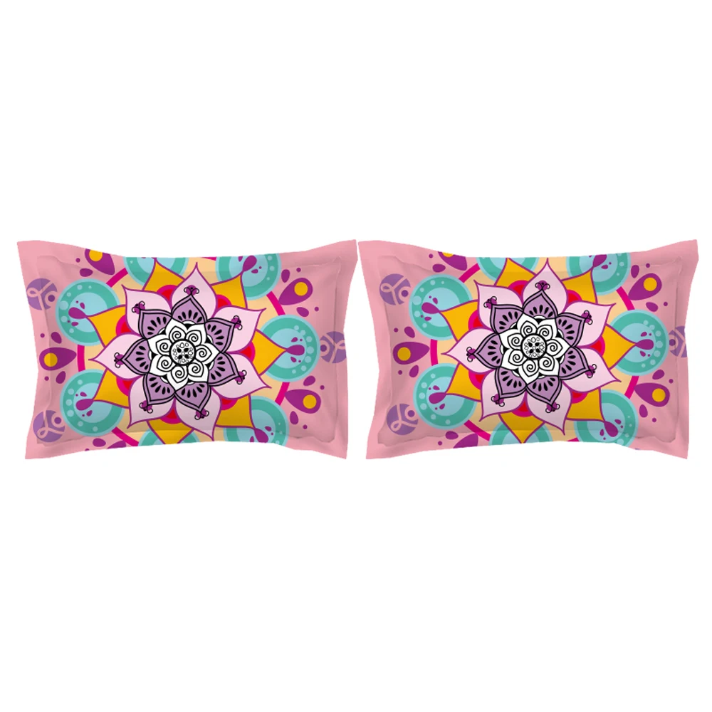 3D постельное белье в стиле Мандала Набор Розовый Синий пододеяльник с