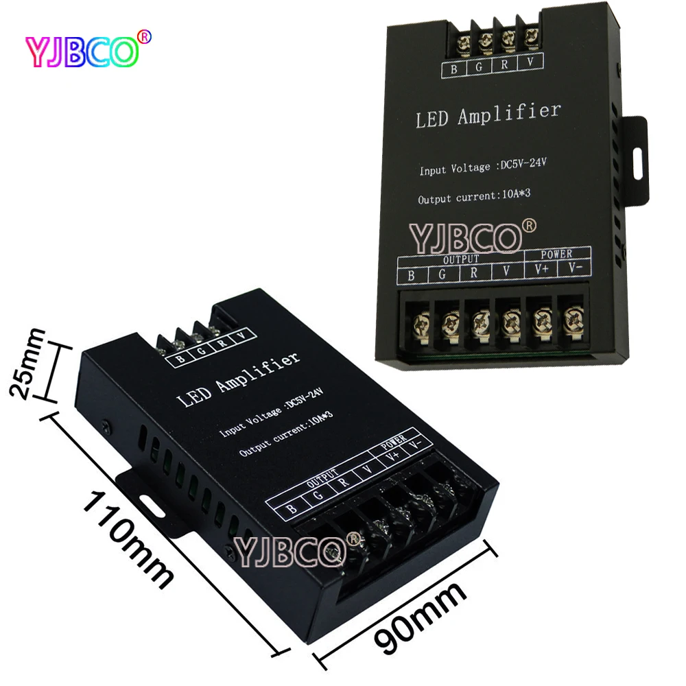 DC5 24V в железном корпусе 360W RGB led усилитель контроллер Репитер сигнала мобильного