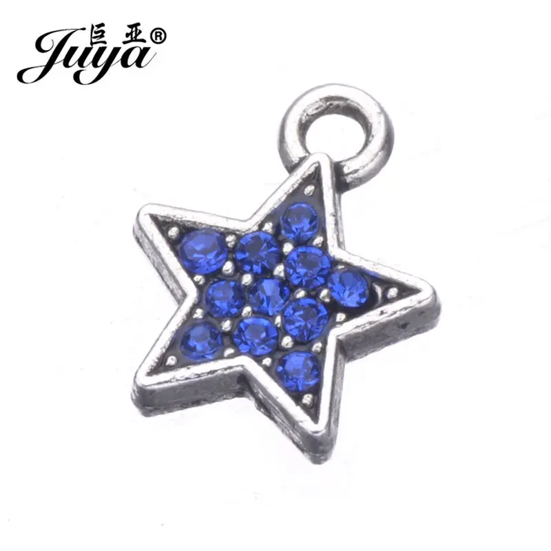 As picture 20pcs JUYA 20 штук новые ювелирные изделия из тибетского серебра Cz стразами Сердце Звезда, шарм, Подвески Аксессуары для Для женщин Набор для изготовления ювелирных украшений вручную поставки - Окраска металла: As picture 20pcs