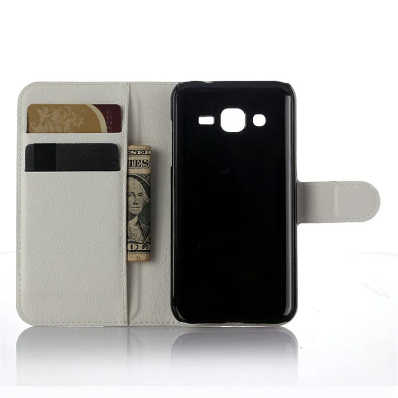Кожаный чехол-книжка для Samsung Galaxy J3 J300 6 2016 Duos J320 5 дюймов задняя крышка корпус