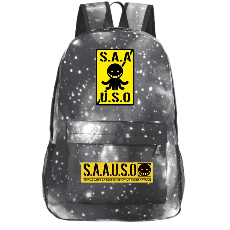 Класс убийц аниме школьные ранцы S.A.A.U.S.O Для женщин розовый рюкзак из хлопковой ткани, рюкзак для путешествий Galaxy Рюкзак с принтом - Цвет: 12