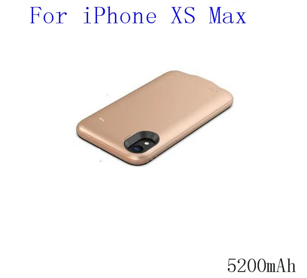 Тонкий батарея зарядное устройство чехол для iPhone XS Max внешний запасные аккумуляторы для телефонов зарядки чехол для iPhone XR X задняя крышка - Цвет: iXSMax-Gold