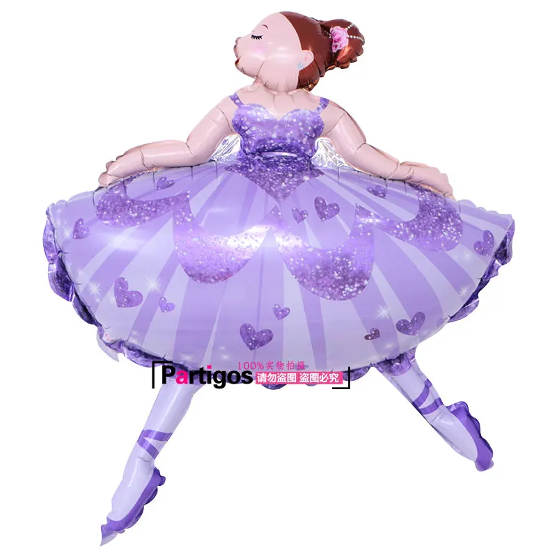 1pc purple 1 шт 110*80 см блестки балерина танцор балета девушки фольги гелиевые шары девушки с днем рождения украшения поставки Globos - Цвет: 1pc purple