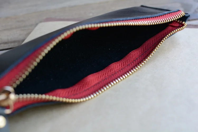 Высококачественный чехол с ручкой из натуральной кожи на молнии кожи|leather pen case|pen