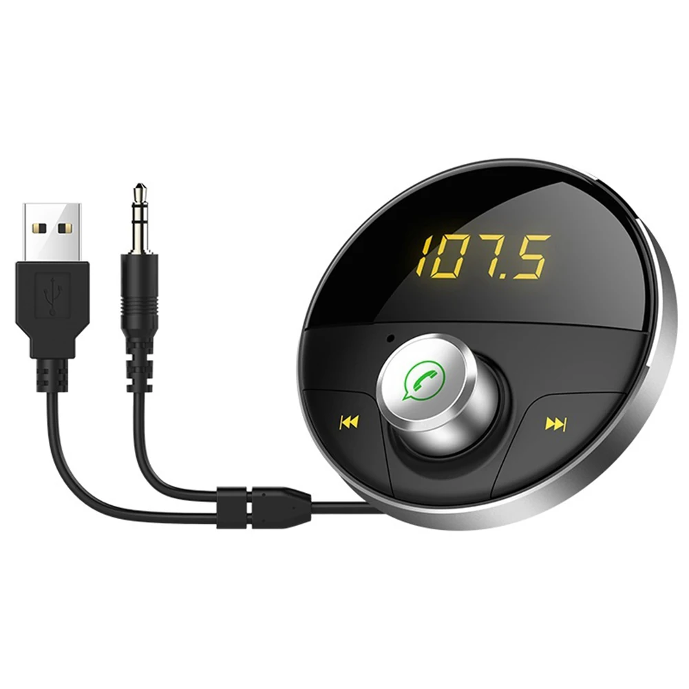 A2 Gray Автомобильный Bluetooth AUX Handsfree автомобильный комплект 3,5 мм Jack аудио mp3-плеер беспроводной fm-передатчик автомобильный динамик - Название цвета: A2 Gray