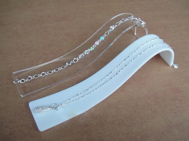 

Wholesale 10pcs/lot Acrylic Necklace Display Rack Horizontal Bracelet Holder Jewelry Showing Stand Pendant Showcase Organizer