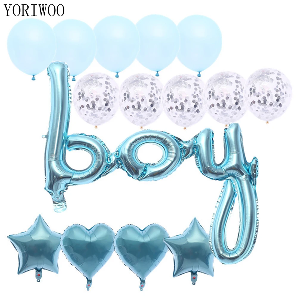 Yoeriwoo Baby Shower фольга воздушный шар для мальчиков или девочек детский пол набор