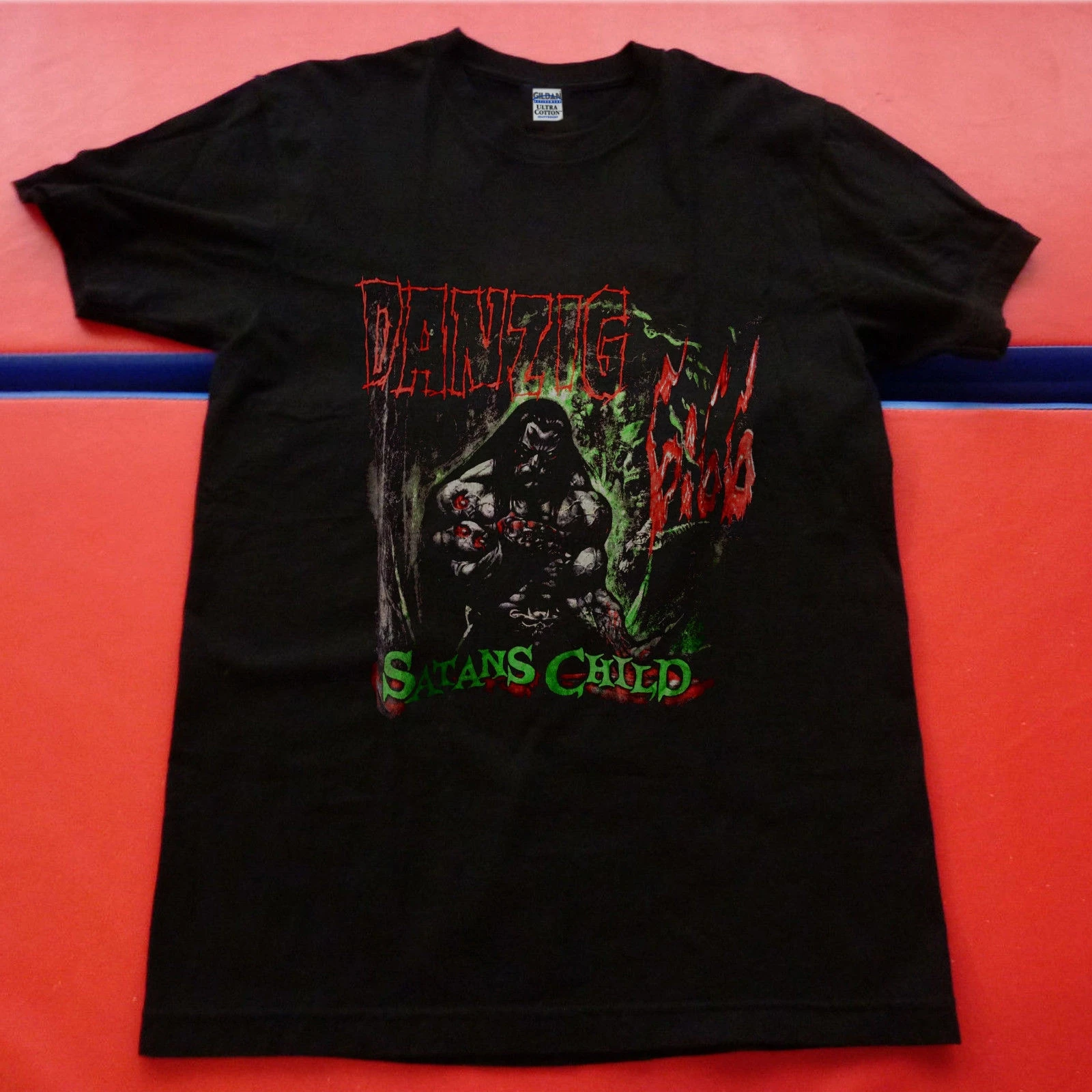 Danzig футболка Vtg 90s Satans Детские тяжелые металлические твердые рок Misfits REPRINT S