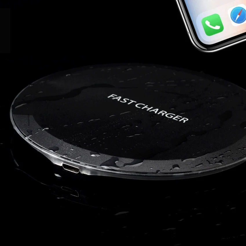Ультратонкий беспроводной зарядный коврик QI для Huawei Mate 20 Pro P30 Xiaomi Mi 10 W iPhone Max