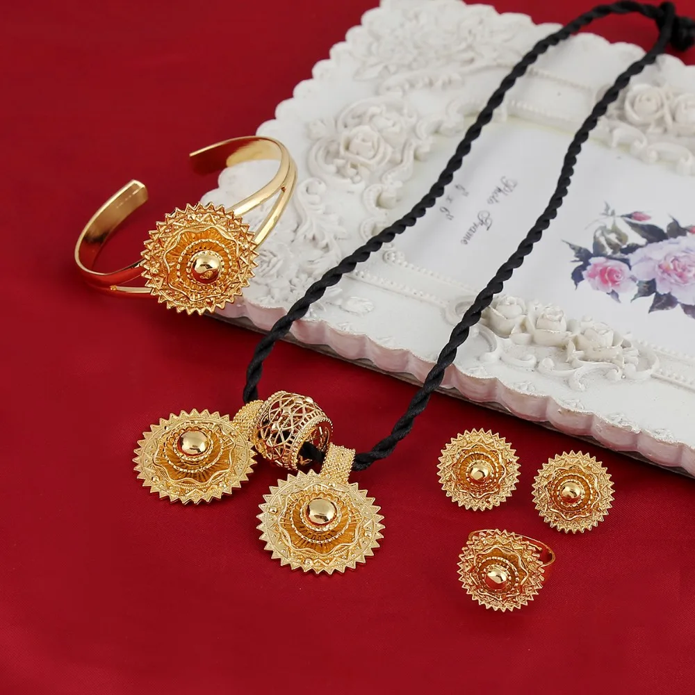 Новинка Ювелирный Комплект из эфиопского национального кристалла