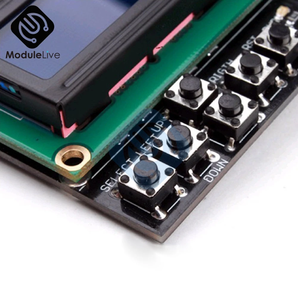 ЖК-дисплей для Arduino 1602 защитный модуль клавиатуры 16x2 5 в Синяя подсветка с белым