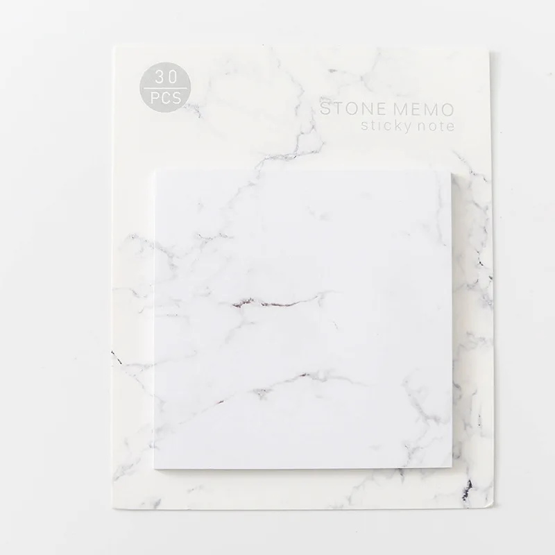 1white marble S Креативный мраморный узор блокнот для заметок липкий блокнот для записей дневник в стиле Скрапбукинг наклейки канцелярские блокноты для офиса и школы - Цвет: 1white marble S