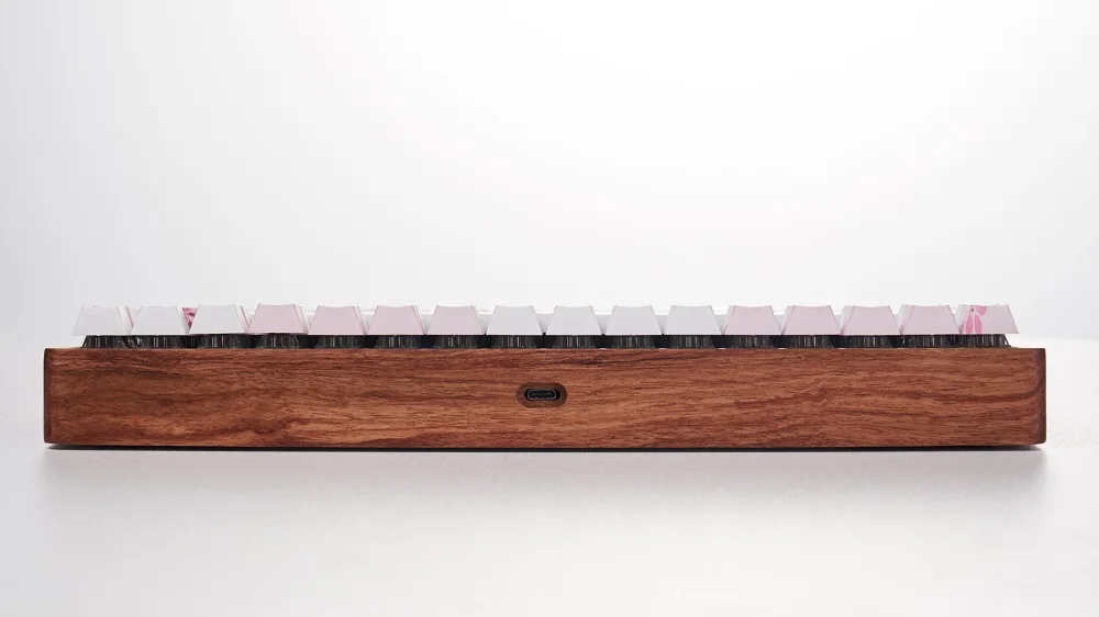 Gk84 механическая клавиатура 75% dye sub keycap Деревянный Пользовательский светильник rgb чернила paintingsakura lotus bluetooth 4,0 USB двойной режим