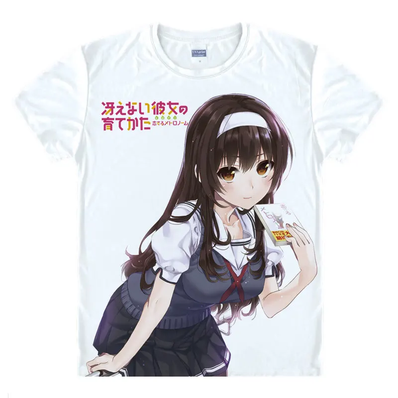 Saekano футболка Мегуми с изображением Като тепло аниме вентилятор kawaii костюм для