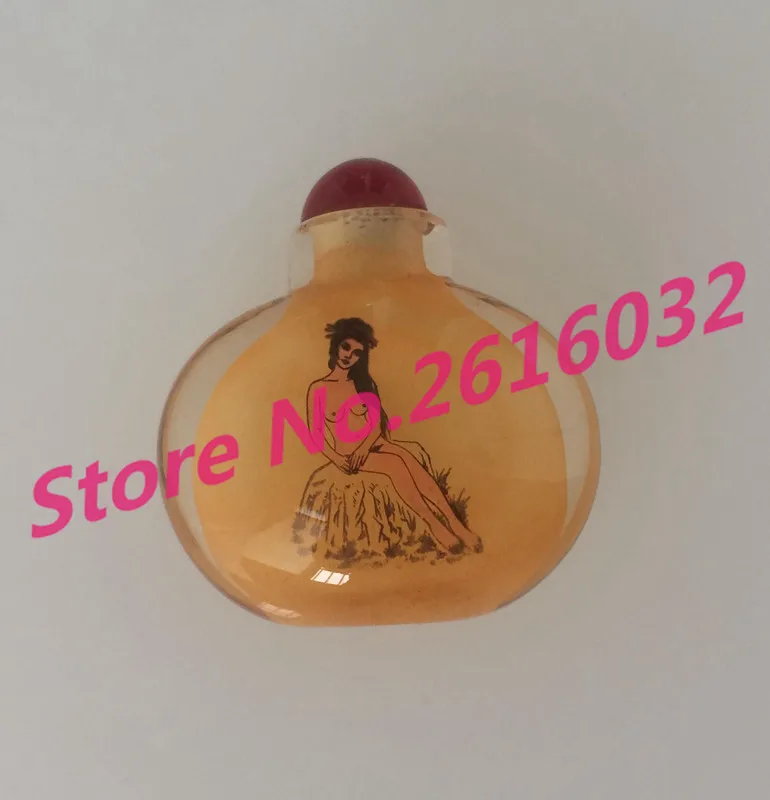 

4pc Chinese Guangxu body painting collection glass SNUFF BOTTLE-painting home decoration SNUFF BOTTLE