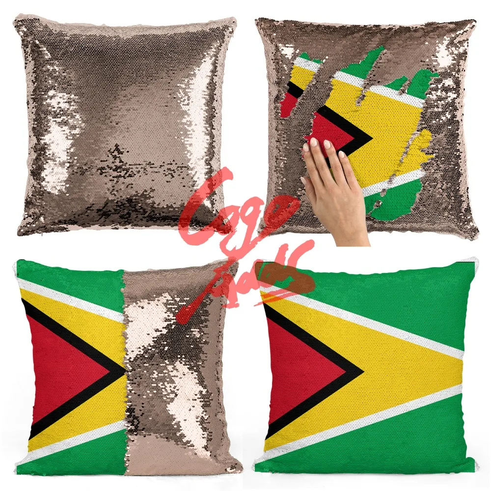 Гайана Декоративные диванные подушки Реверсивный Русалка блесток Подушка Чехол