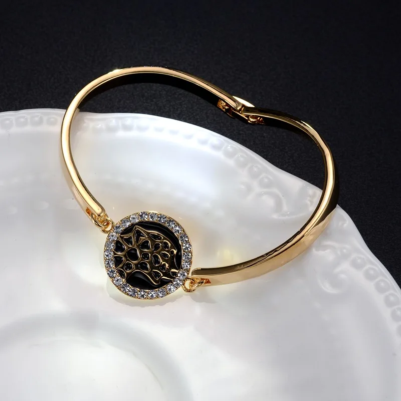 

Fine jewelry crystal rose gold bracelet/2015 new korean luxury brand jewelry/pulseiras wholesale/bijoux femme/pulseras/armbanden