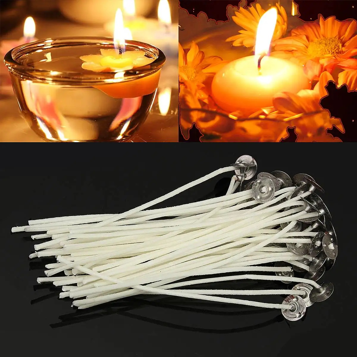 100 шт. 140 мм прочные свечи фитили предварительно Вощеные с экологически чистым