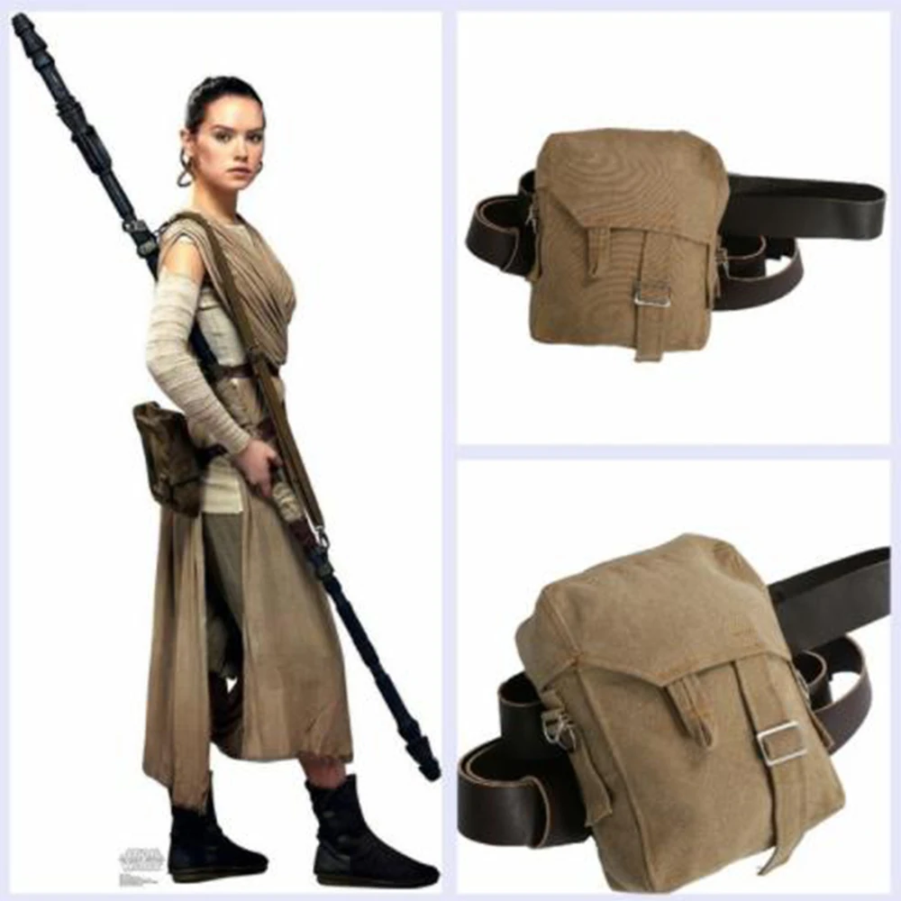 XCOSER Rey/Сумка для косплея с поясом из искусственной кожи; коричневый брезентовый Rey Sidebag; Пробуждение силы; аксессуары для косплея