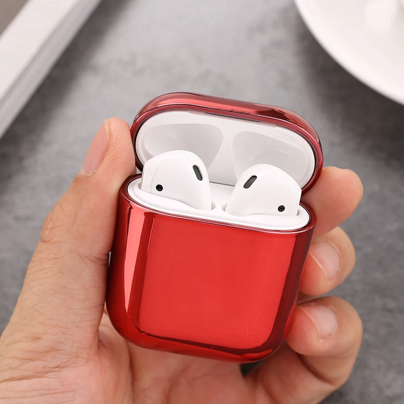 Wireless Bluetooth Earphone Plating Hard PC Case For Apple AirPods 1 2 Fashion Headset Protector Safe Bag | Электроника