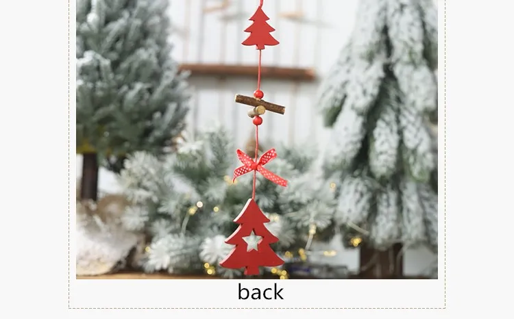 5 шт./лот DIY красные рождественские снежинки и звезды и дерево деревянные подвески, украшения для дома Рождественская вечеринка Рождественская елка детские подарки украшения