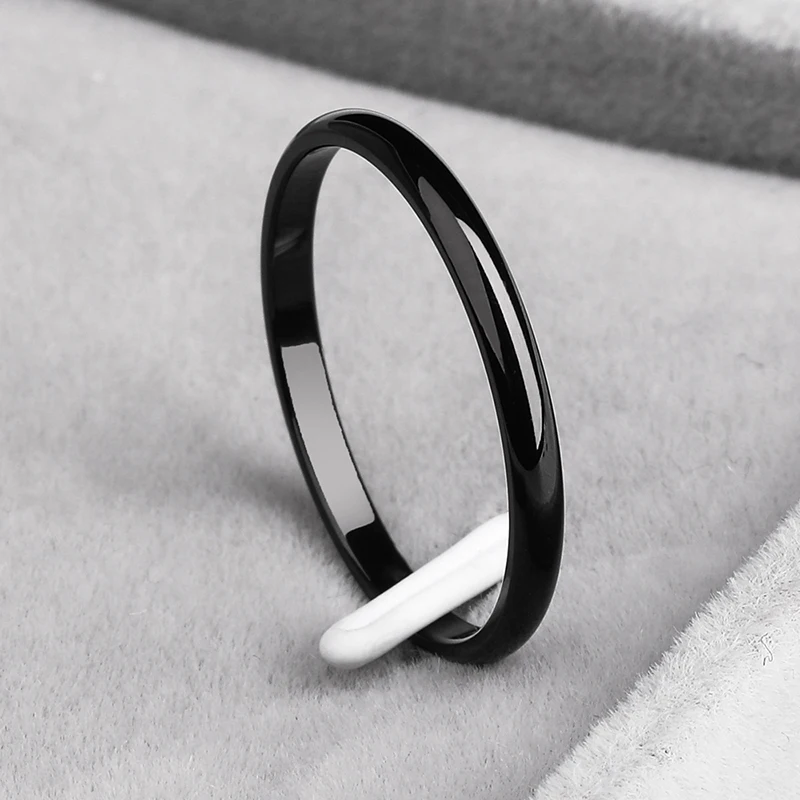 Simple smooth fashion ladies tail ring titanium steel rose gold wedding couple jewelry gift | Украшения и аксессуары