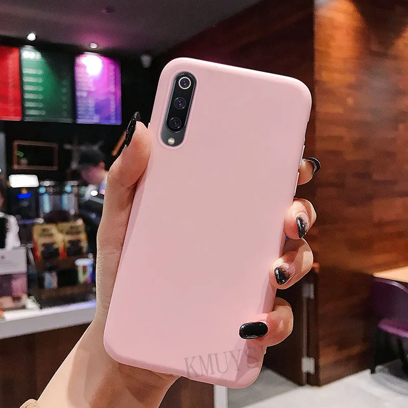 Light pink Силиконовый чехол для Xiaomi mi A2 8 lite mi 9 SE 6X 5X A1 Pocophone F1 Red mi 7 Note 5 6 iPad Pro 6A Note7 Pro Чехол Мягкий ТПУ, конфетный чехол для телефона - Цвет: Light pink